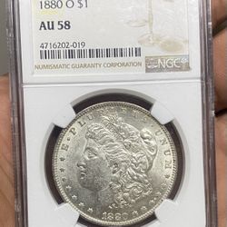 1880 O Morgan Dollar & Commemorative Jefferson Silver Dollar 