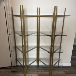 Modern Gold Decorative Shelf / Bookcase 