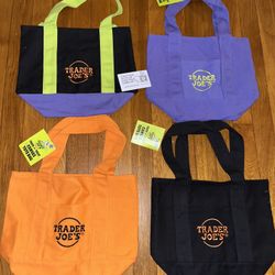 TRADER JOE'S HALLOWEEN MINI CANVAS TOTE BAG 