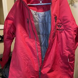 Small and medium top golf coat with hood and zipper pockets $30 each
