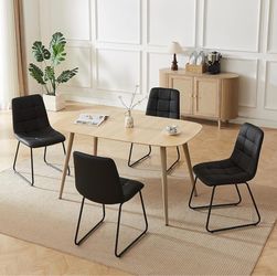 5-Piece Dining Table Set with 4 Chairs