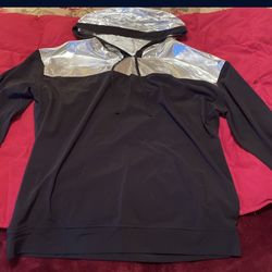 Victorias Secret Black And Silver Hoodie 