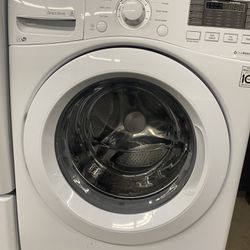 White LG Front Load Style Washing Machine