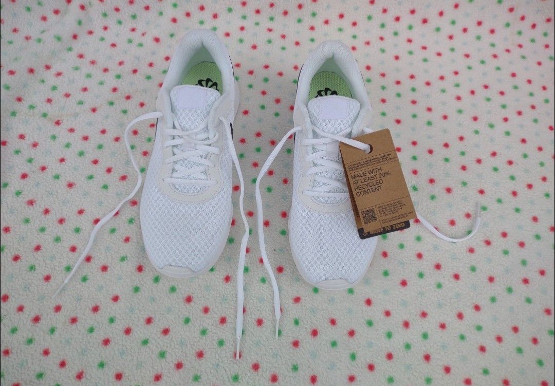 Nike Mens Sz8 Tanjun White/Barely Volt-Black Sneakers Shoes, DJ6258-100