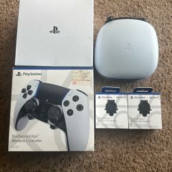 Dualsense Edge PlayStation Controller With Two Brand New Packs Of Sealed Thumb Stick Modules