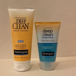 Neutrogena Deep Clean Cream Cleanser & Invigorating Foaming Scrub Bundle Set