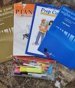 Music Books And Pencil Case