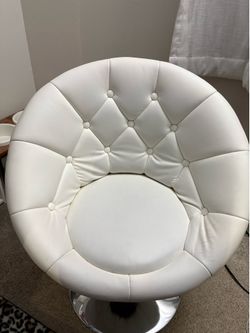 White Vanity Chair