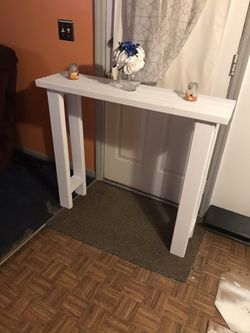 Ivory white entryway console