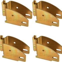 E Track Wood Beam End Socket Shelf Brackets Accessories (4 Pack) - Fit with 2x4 2x6 Add Removable Etrack Load Lock Bar for Enclosed Trailers - Zinc-Co
