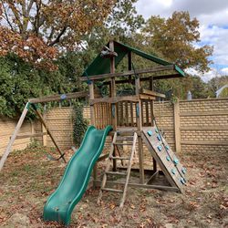 Free Swing Set And Trampoline. Must Pick Up