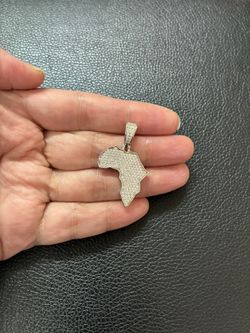 925 Sterling Silver africa map Pendant 
