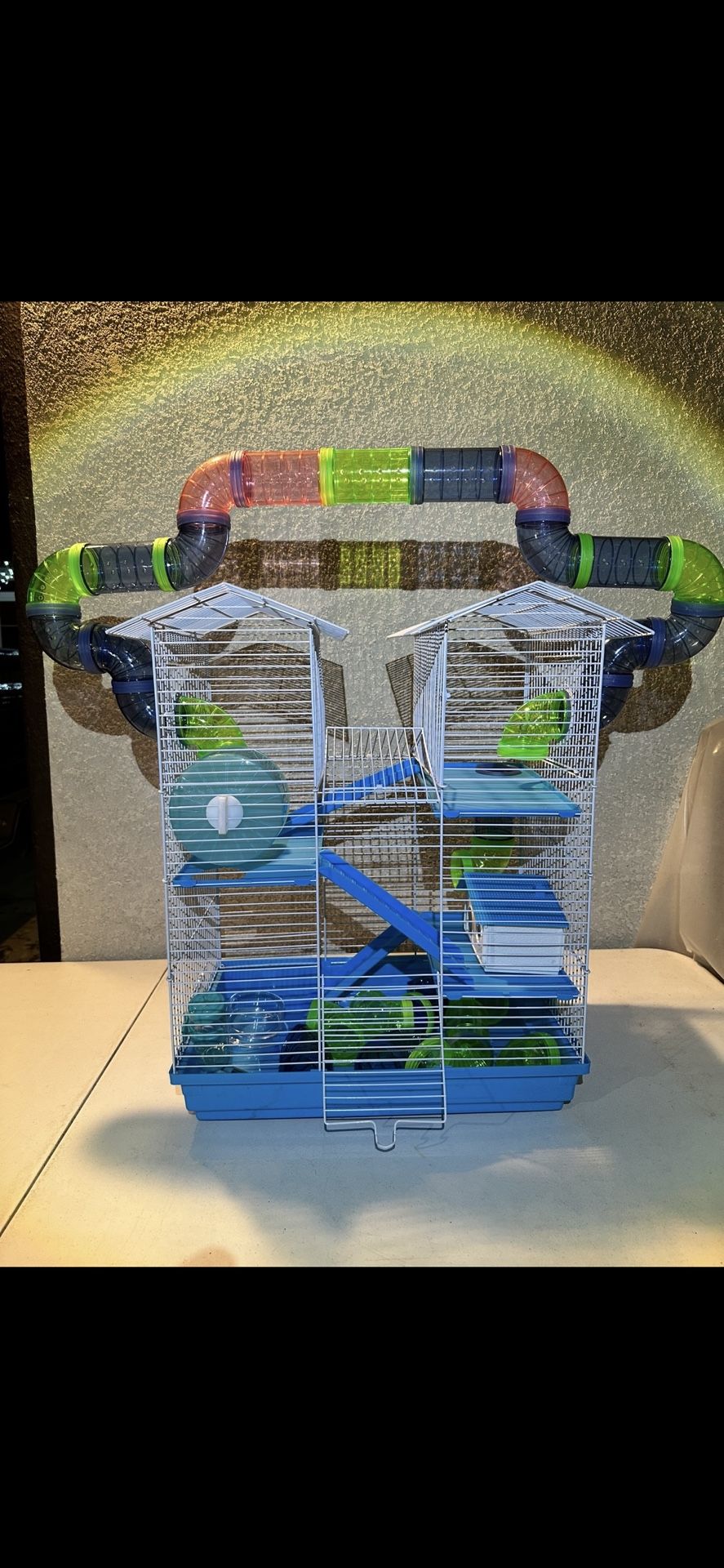 Blue Hamster Cage