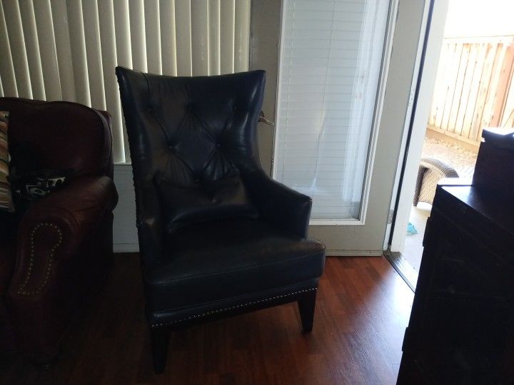 Cobalt Blue Wingback Chair paid 500, 60 bucks, Need Gone.