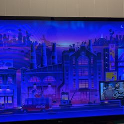 55 Inch Lg Smart Tv With Roku Device And Remote 