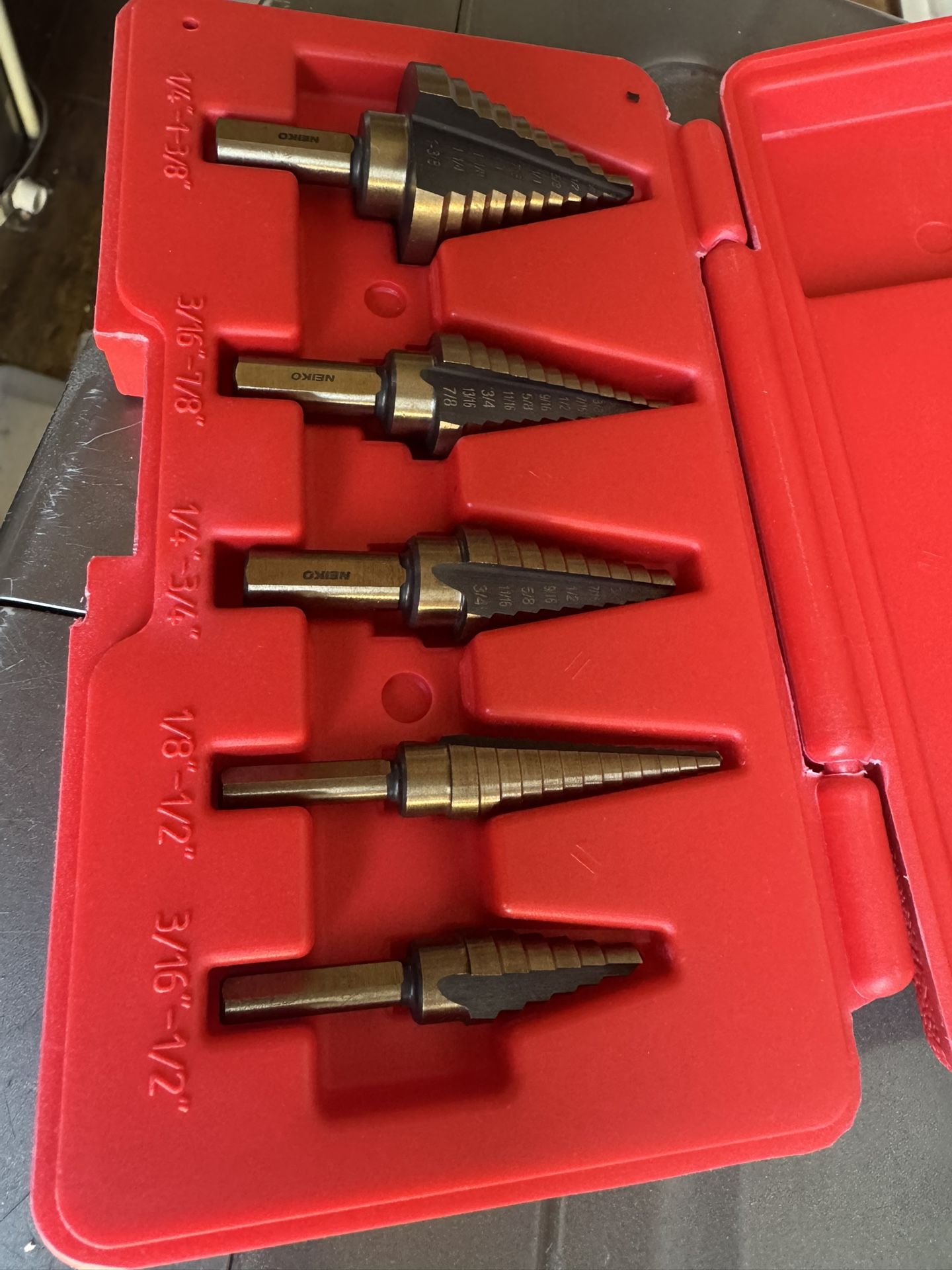 5 Pc Step Drill But Set New 35.00