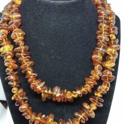 Stunning 100 Grams Huge Large 35” Long Vintage Baltic Amber Statement Necklace