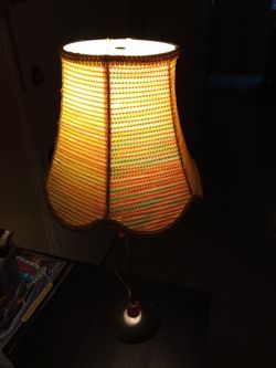 Table lamp w/ sequined shade