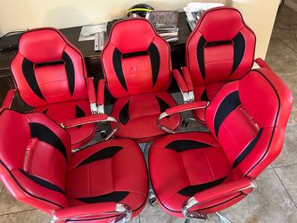 Red and black office / conference room chairs