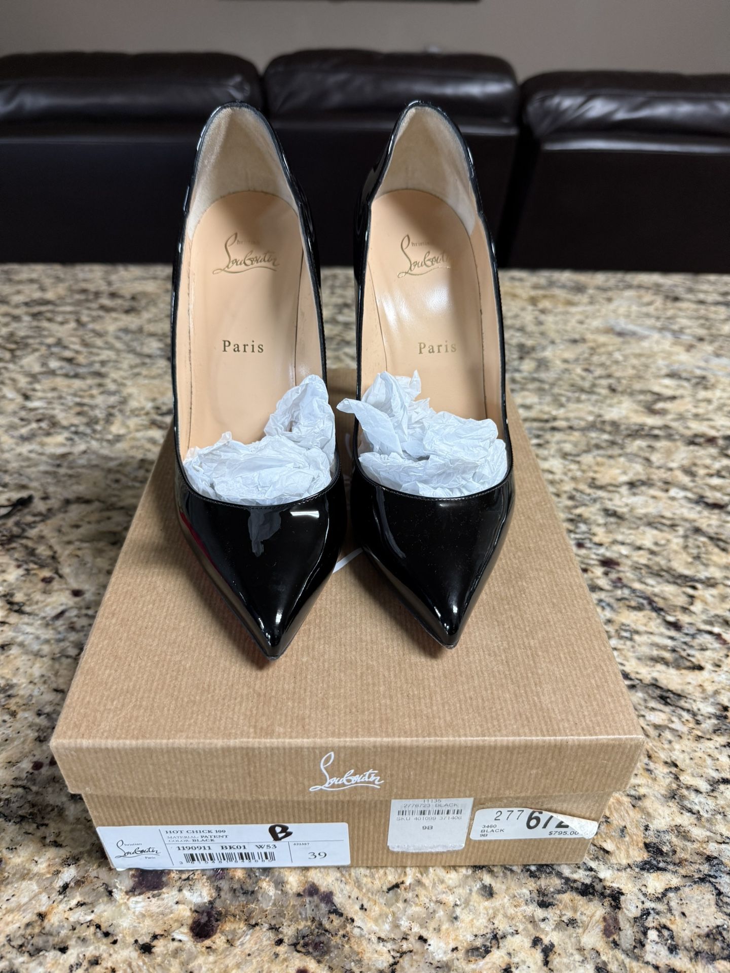 Christian Louboutin “Hot Chick 100” Size 39