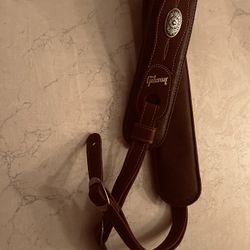 Gibson Guitar Les Paul Sg Electric Acoustic Austin Leather Padded Guitar Strap 48”-60”