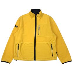 VINTAGE POLO SPORT FLEECE JACKET MENS LARGE L YELLOW SWEATSHIRT RALPH LAUREN 90s