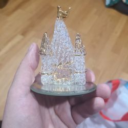 Disney Cinderella Blown Crystal Glass Castle Figurine  Limited Edition.
