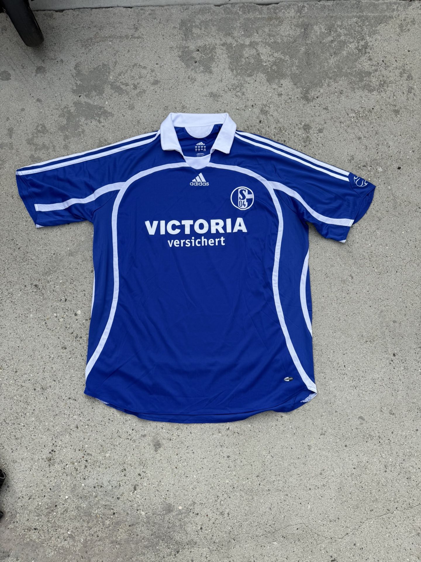 Blue and white Adidas Schalke 04 football shirt size XXL 
