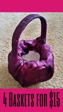 Flower girl baskets burgundy