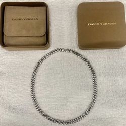 DAVID YURMAN 20 in Curb Chain Necklace 8 mm Sterling Silver 