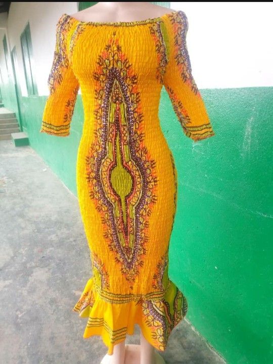 African Print Stretch Dress 