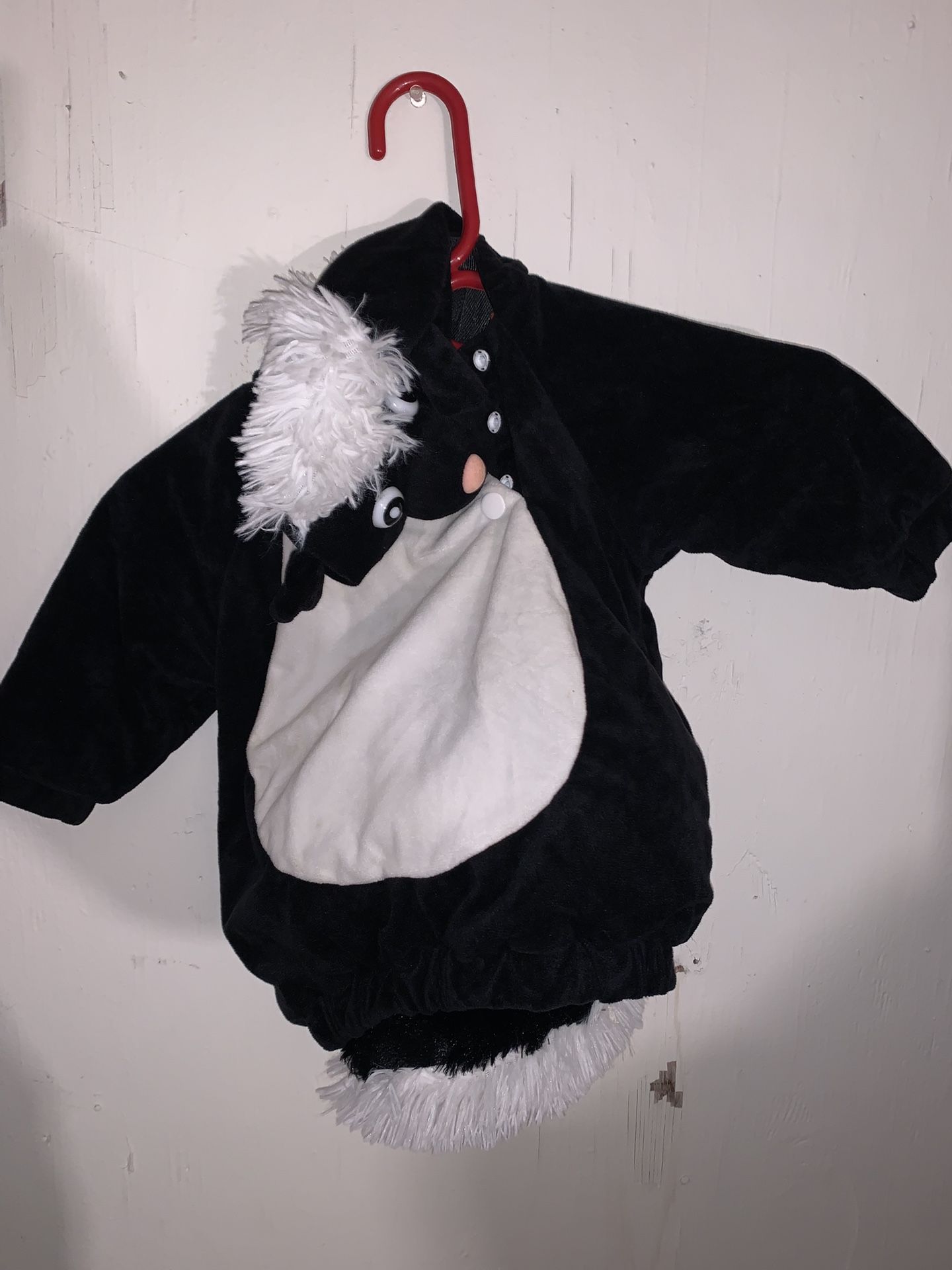 Halloween Costume: Skunk Costume For Toddlers In Good Condition 
