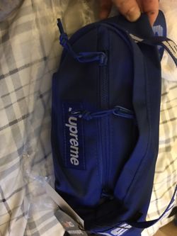 Supreme waist bag blue