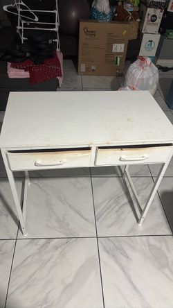 White makeup vanity