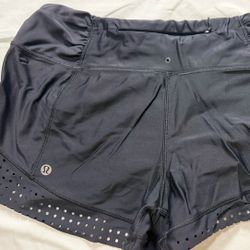 Lululemon Black Perforated Athletic Shorts