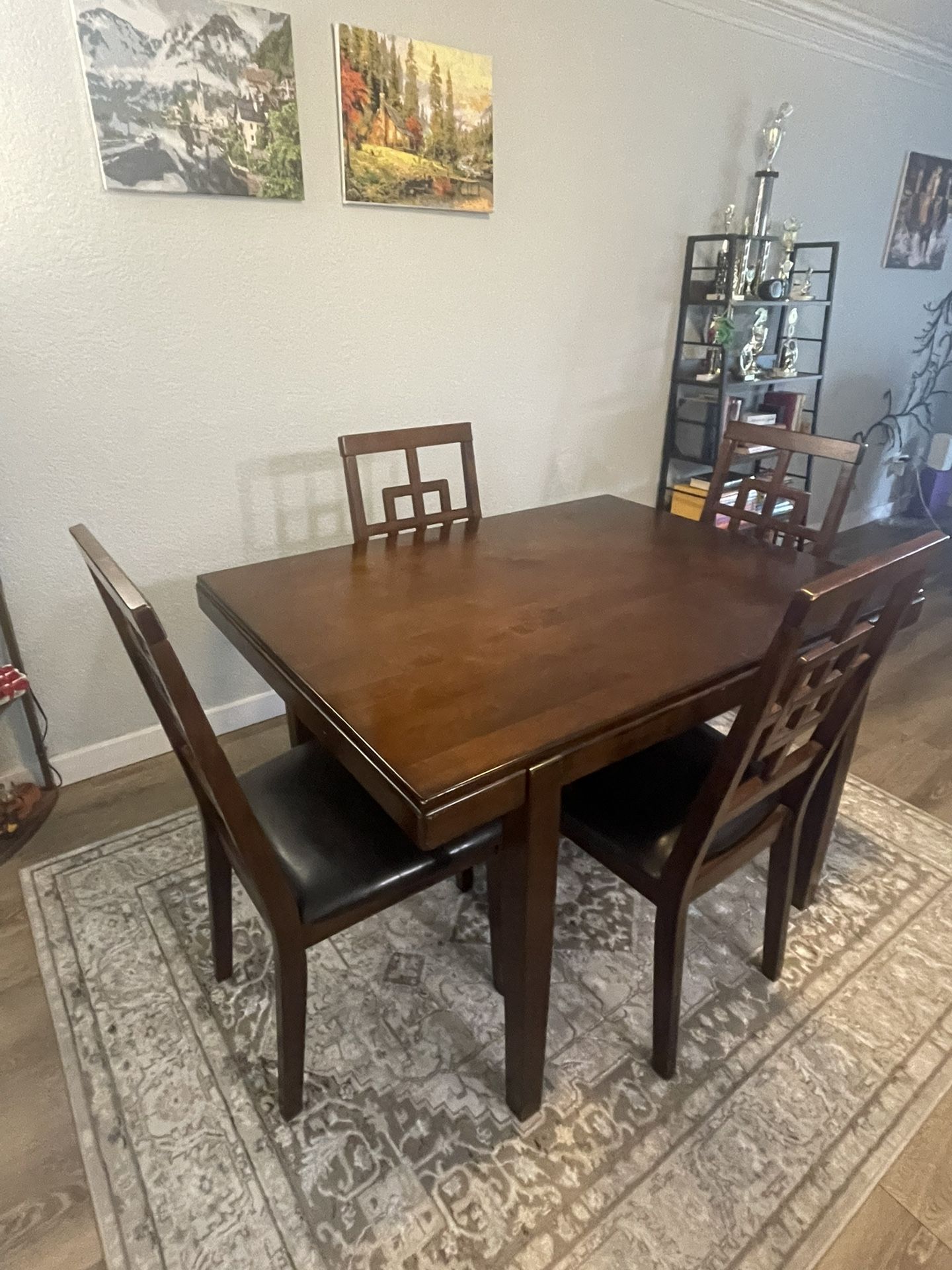 Wooden Table With Chairs