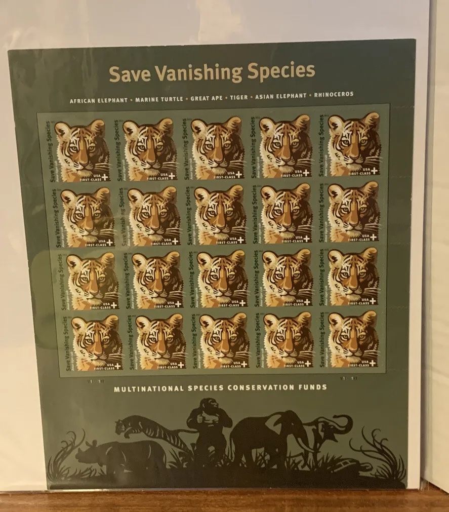 1000 Stamps 2011 Save Vanishing Species -Tiger- Stamp