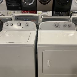 WHIRLPOOL XL TOP LOAD WASHER and DRYER ELECTRIC SET with FREE WARRANTY etc. …