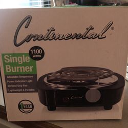 $25 - Single Burner Continental 1100 Watts 