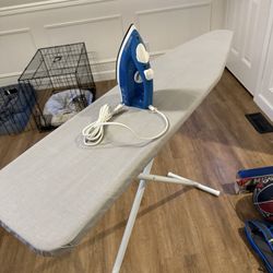 Ironing Board + Black+Decker Steam Iron – Works Great