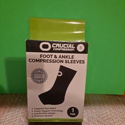 Crucial Compression Foot & Ankle Compression Sleeves (S) 1 Pair-$8.00