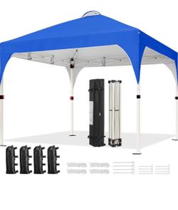 ❤️‍🔥 #F 10’ × 10’ Pop-Up Canopy Tent Available in White, Grey, Dark Grey, Blue, and Brown, $55