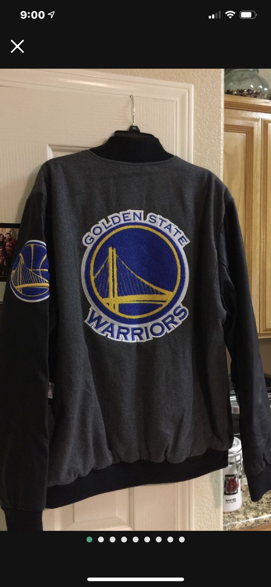 Golden State Warriors NBA Authentic Letterman Jacket Size XL, Retail $150