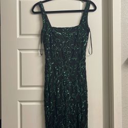 Long Glittery Slit Dress For Hoco/prom/party