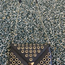 Black and Gold studded with crystal accents 