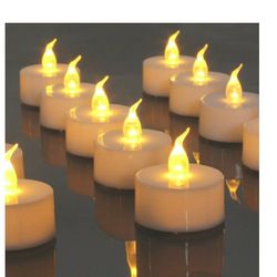 Flameless LED Tea Lights,Pack of 25,Realistic and Bright Flickering Bulb Battery Operated Electric Fake Candles for Wedding,Table,Gift,Outdoor