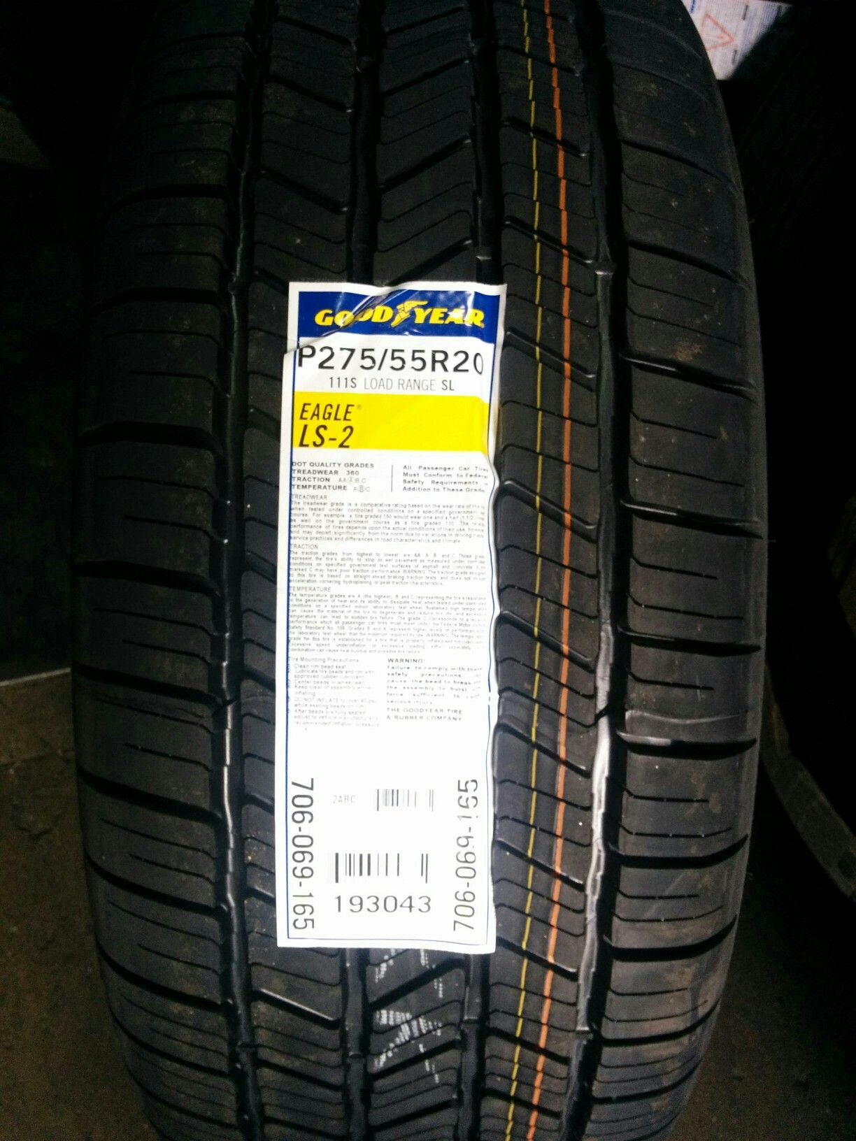 Goodyear Eagle LS2 TIRES size P275/55R20 Silverado Yukon Navigator and more!