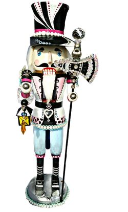 Nutcracker hand painted orginal w/SWARVOSKI crystals