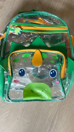 Kid backpack dinosaur clear bag