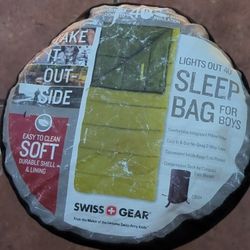  Camping Swiss + Gear Sleep Bag For Boys Green